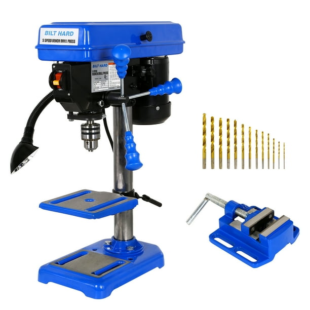 BILT HARD 8 inch 5Speed Drill Press with Worklight, Benchtop Drill