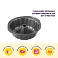 thumbnail image 5 of Wilton Non-Stick Bundt Cake Pan 9x3 Fluted Tube Pan Perfect for Monkey Bread or Baked Mac & Cheese, 5 of 15