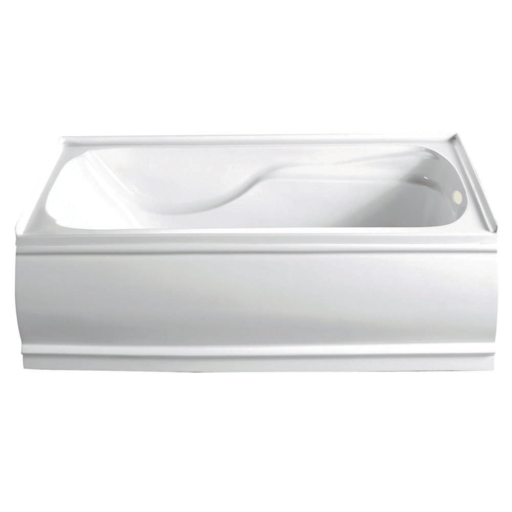 Aqua Eden 60Inch Acrylic Alcove Bathtub with Right Hand Drain and