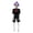 A003- Style C, variant on Halloween Skeleton Decorations, Hanging Halloween Decorations Outdoor, Haunted House Decorations, Graveyard Decorations for Halloween, 19X5 Inch Poseable Plastic Skeleton with Web