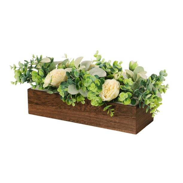 Centro de Mesa Floral, Flores Artificiales, Decoración de Mesa, Planta Artificial para Escritorio de Interior