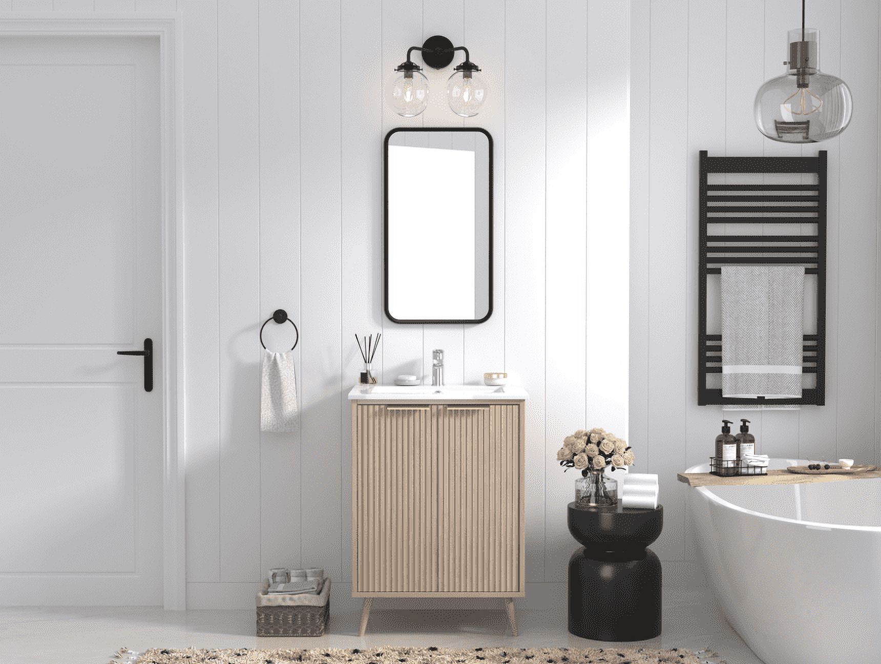 Tennant Brand 24" Light Wood Bathroom Vanity with Integrated Sink Top