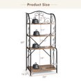 thumbnail image 4 of Costway 4-Tier Kitchen Bakers Rack Microwave Storage Rack Bookshelf for Bathroom Laundry, 4 of 10