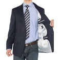 thumbnail image 6 of Mens Navy Modern Fit Blazer Luciano Natazzi 2 Button Luxe, 6 of 6