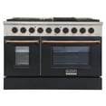 thumbnail image 3 of 48 in. 6.7 cu. ft. Dual Fuel Range for Propane Gas in Black and Gold, 3 of 11