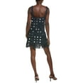 thumbnail image 2 of Toccin womens  Brinkley Mirror Laced-Up Fringe Mini Dress, l, Blue, 2 of 3