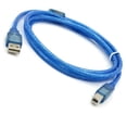 thumbnail image 4 of Transparent blue high quality 1.5m USB high speed 2.0 printing line all copper tape magnetic ring shielded braided mesh data cable, 4 of 5