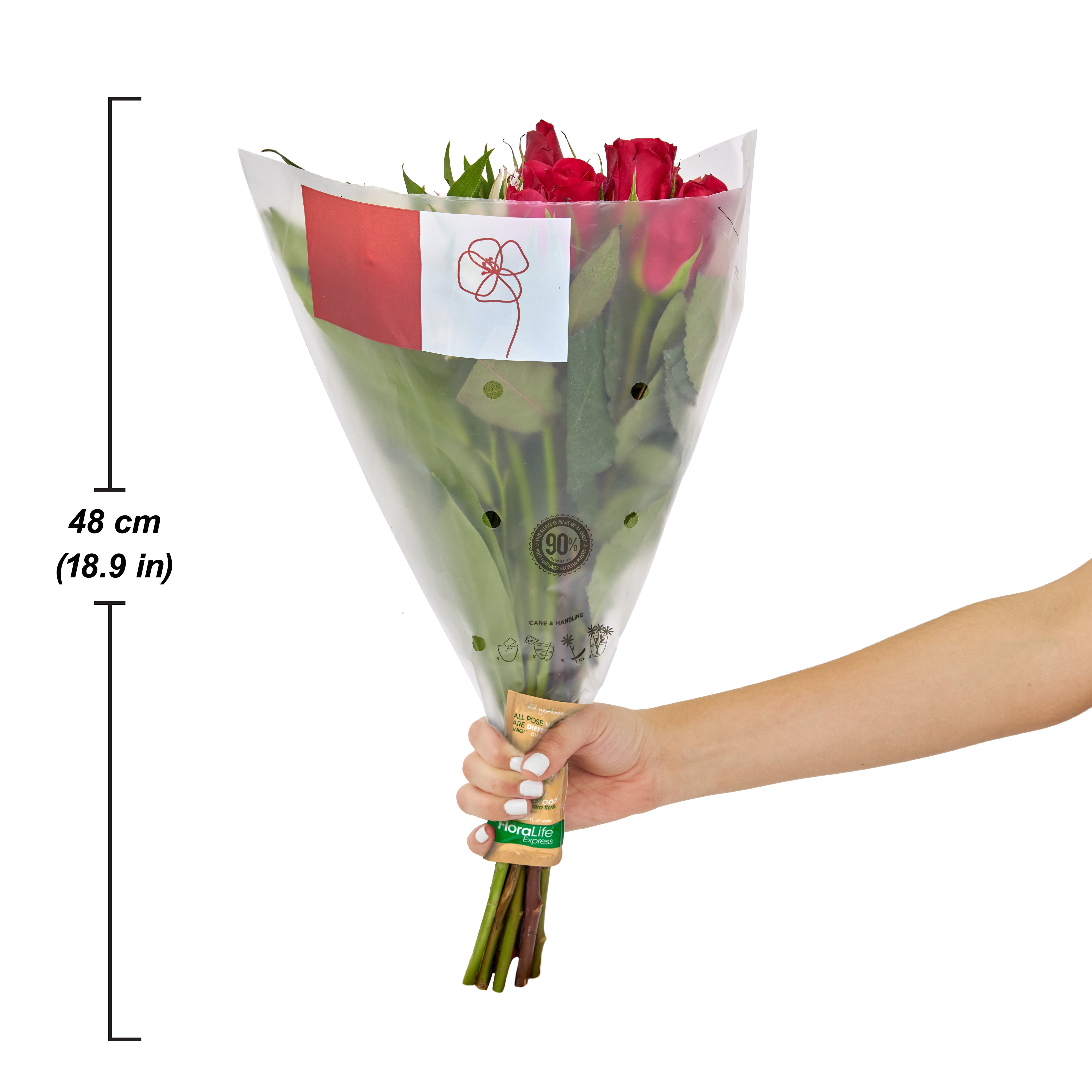 Fresh-Cut Rose and Flower Bouquet, Minimum of 13 Stems, Colors Vary