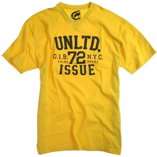 Camiseta gráfica New Varsity Ecko Unltd hombre amarilla mediana