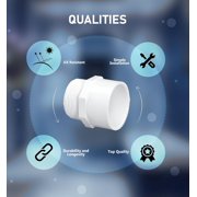 1 Inch PVC Male Adapter – SCH 40 Pipe Fitting with Slip Socket x 1 MNPT Male Thread, White PVC Connector for Plumbing and Water Line Systems