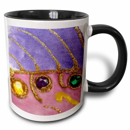 Bejeweled Vessel - 3dRose Bejeweled - Two Tone Black Mug, 11-ounce