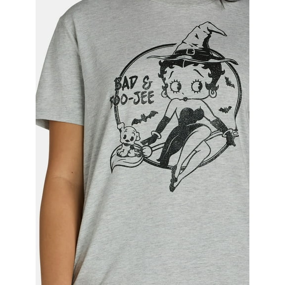 Betty Boop Halloween Short Sleeve Graphic Tee, Women's