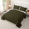 thumbnail image 3 of Erosebridal Bright Yellow Polka Dot Twin Quilt Set,Lemon Round Spot Fun Pattern Twin Coverlet Set For Girls,2-Piece, 3 of 7