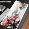 thumbnail image 3 of Ink Style Cherry Blossoms Plum Blossoms Gaming Mouse Pad Desk Mat Desk Pad Large Gaming Mousepad Office Keyboard Pad Computer Mouse Non-Slip Computer Mat Stitched Edges Mousepad, Long Mouse Pad, 3 of 8