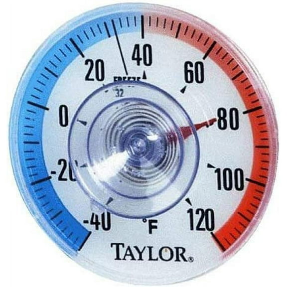 Taylor Precision 5321N Window Thermometer-40 to 120 Deg F 3-1/2" Dial