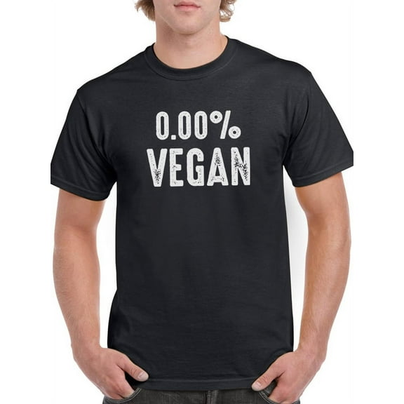 Zero Percent Vegan Men T-Shirt, Male 3X-Large