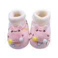 thumbnail image 3 of Topumt Newborn Infant Baby Boys Girls Booties Stay On Socks Soft Shoes Non Skid Winter Warm Christmas Slippers, 3 of 5