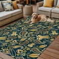 thumbnail image 2 of Fsddascl Boho Green Floral Outdoor Rug for Patio/Deck/Porch, Non-Slip Large Area Rug 4 x 6 Ft, Farmhouse Botanical Vintage Paisley Flower Indoor Outdoor Rugs Washable Area Rugs, Camping Rug Carpet, 2 of 5