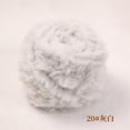 thumbnail image 1 of Xiao Hua Hilo de pestañas de piel sintética, lana de visón, cachemira, felpa larga, hilo grueso de lujo para manualidades de muñecas con abrigo de piel DIY, 200 g, color ceniza, 1 of 4
