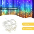 thumbnail image 3 of Perfect Holiday 300 LED USB Fairy Curtain Light with Remote - 8 Light Functions Rainbow Lights, 3 of 5