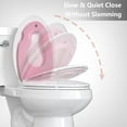 thumbnail image 4 of Toilet Seat Elongated,Toilet Seat with Toddler Seat Built in, Potty Training Toilet Seat Elongated Fits Both Adult and Child, with Soft Close, Easy Install and Clean - Elongated White and Pink, 4 of 8