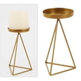 thumbnail image 3 of Soporte Vintage para Candelieres Soledad Dorado Portavelas Geométrico, 3 of 10