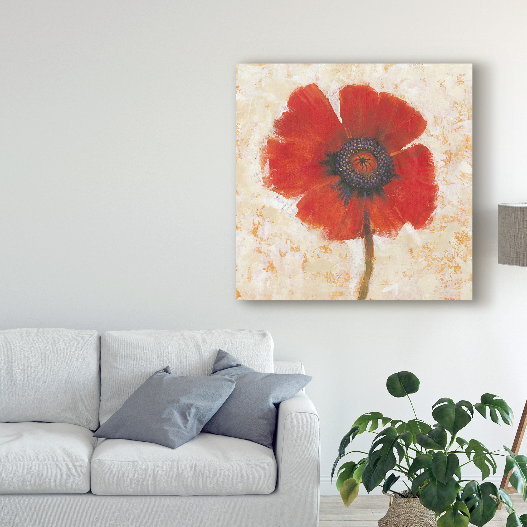 Trademark Fine Art 'Red Poppy Portrait I' Canvas Art by Tim OToole