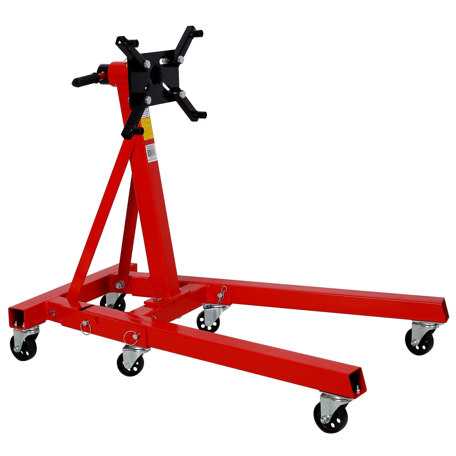 Engine Stand, 2000 LBS Capacity Folding Engine Block Stand with 360° Rotating Head, Heavy-Duty Steel Vehicle Engine Repair Stand with Wheels for Garage Workshop