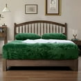 thumbnail image 5 of PHF Truly Velvet Fitted Sheet King Size, Luxury Super Soft Flannel  Bottom Sheet with 15" Deep Pocket for Winter, Emerald Green, 5 of 7