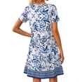 thumbnail image 5 of Fantaslook Boho Summer Dresses for Women Casual Short Sleeve T Shirt Dress with Pockets Beach Vacation Clothes, 5 of 9