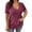 Hot Pink, variant on Noric Women Plus Size Ribbed T-Shirt V Neck Short Sleeve Fitted Pullover Tee Stretchy Soft Casual Summer Basic Top