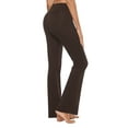 thumbnail image 5 of Stelle Women's Bootcut Yoga Pants with Pockets,High Waisted Tummy Control Workout Yoga Lounge Pants,Full Length Flare Leggings Bootleg Work Dress Pants 30",XS-XXL Coffee, 5 of 6