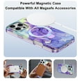thumbnail image 3 of Casetego for iPhone 16 Pro Case,with Magnetic Invisible Ring Stand [Compatible with MagSafe],Rugged Slim Women Men Girl Shockproof Marble Pattern Design Case,Violet, 3 of 8