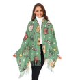 thumbnail image 3 of FORMRS Womens Scarf Winter Soft Long Big Warm Shawls Wrap Tassel Scarves, Christmas Cookies, 3 of 9