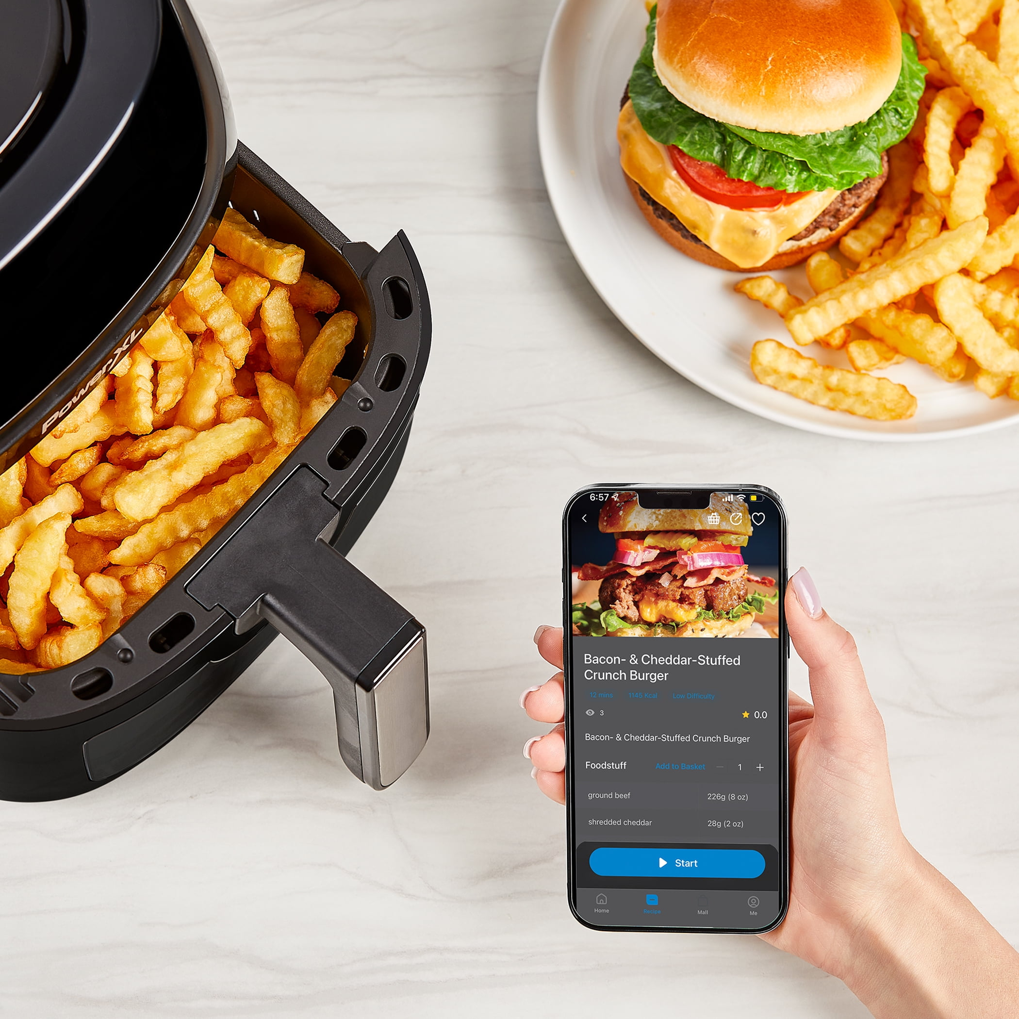 PowerXL - Brandclub - PowerXL Smart Microwave Air Fryer Plus, 6-in