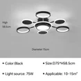 thumbnail image 3 of Lámpara de techo LED moderna para sala de estar, comedor, dormitorio, restaurante, sala, oficina, decoración del hogar, accesorio de iluminación interior, 3 of 5