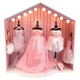 thumbnail image 1 of s de montaje de bricolaje para casa de en 3D y luces LED, con ilustraciones de ropa decorativas, soporte de modelo en miniatura, juguetes perfke Montaje de casa de muñecas, 1 of 9