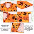 thumbnail image 4 of HAPPY BAY Men's Hawaiian Short Sleeve Beach Caribbean Cruise Shirt Vacation Halloween Costumes Button Up Shirts for Men L Scary Skull Spooky Orange, 4 of 4