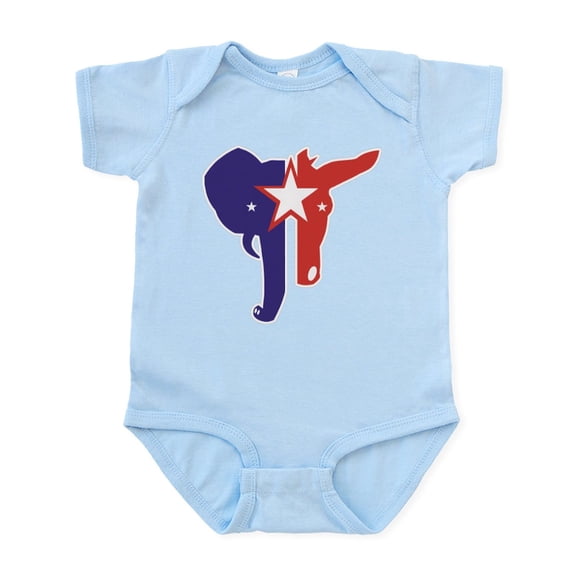 CafePress - Republican Democrat Infant Bodysuit - Baby Light Bodysuit, Size Newborn - 24 Months