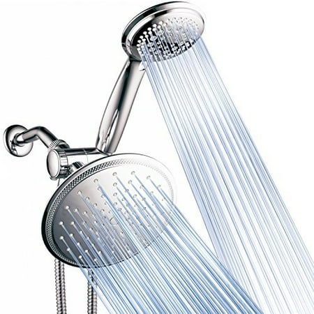 dreamspa 3-way 8-setting rainfall shower head and handheld shower combo (chrome). use luxury 7-inch rain showerhead or 7-function hand shower for ultimate spa experience!