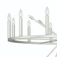 thumbnail image 6 of Vanity Art 22 Candle Style Light Wagon Wheel Chandelier Light Fixture | Modern Hanging Ceiling Lights Fixtures for Dining Room Living Room Bed Room, Kitchen, White/Antique Silver, SJS90922WAS, 6 of 8