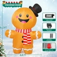 thumbnail image 5 of GOOSH Christmas Inflatable 6.2 FT Gingerbread Man Inflatable, Christmas Gingerbread Decorations with Built-in LEDs, Outdoor Christmas Decorations Clearance for Xmas Holiday Party Decor, 5 of 7