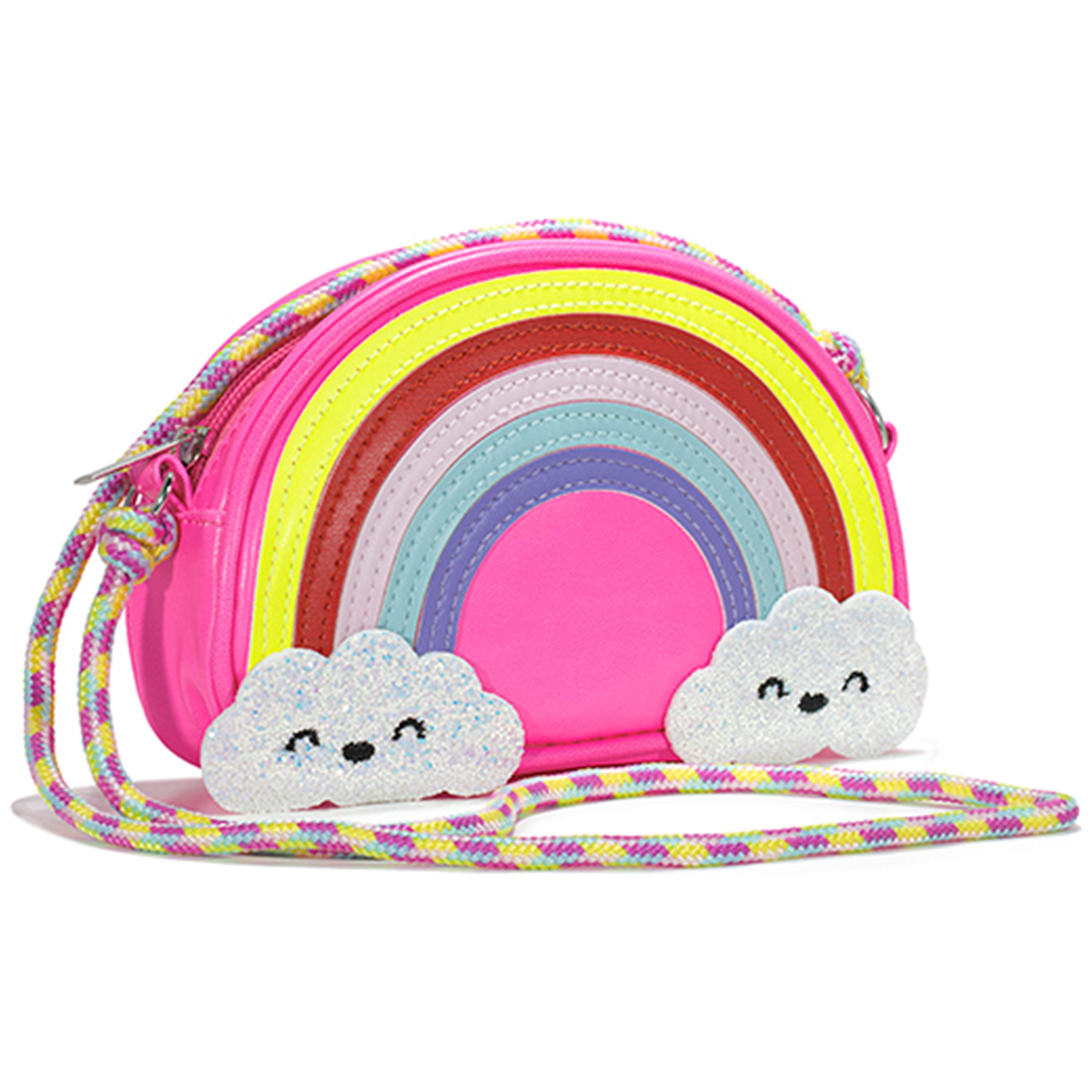 Claire s Girls Rainbow Crossbody Bag Mini Shoulder Purse with Zipper Closure and Carrying Strap Walmart