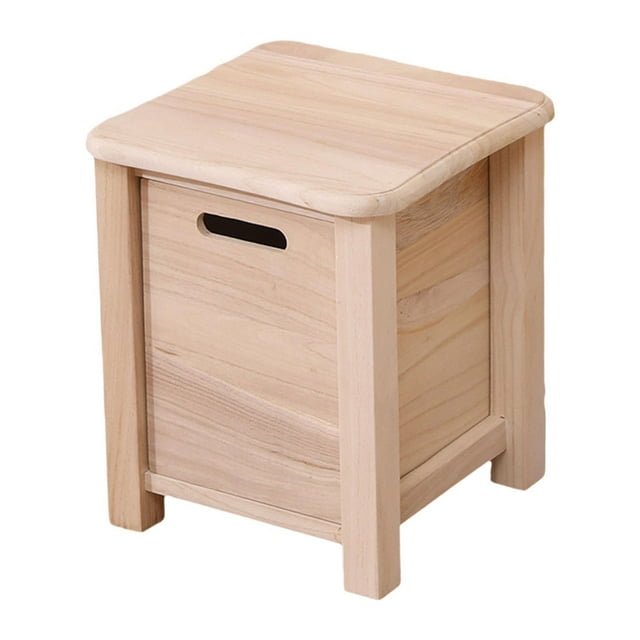 Taburete de madera para almacenamiento, cambiador de zapatos, portátil, resistente, pequeño para el hogar 30cmx30cmx35cm