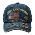 thumbnail image 1 of TIELUTT USA 250th Anniversary Print Baseball Cap Minimalist Letter Sun Hat For, 1 of 6