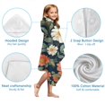 thumbnail image 7 of Pioneer Flower Floral Print Pattern Hooded Bath Towel，50"x30" for Ages 3 To 12 Kids, Quick Dry Lightweight Soft Microfiber Hood Beach Towel Cover Up for Kids, 7 of 7
