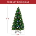 thumbnail image 7 of Best Choice Products 6ft Pre-Lit Fiber Optic Artificial Pine Christmas Tree w/ 230 Multicolored LED Lights, 8 Sequences, 7 of 7