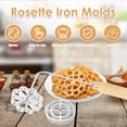 thumbnail image 4 of Vensio Aluminum Alloy Rosette Maker Set with 10-Inch Handle 2 Interchangeable Heads for Crispy Flower Waffles Silver, 4 of 9