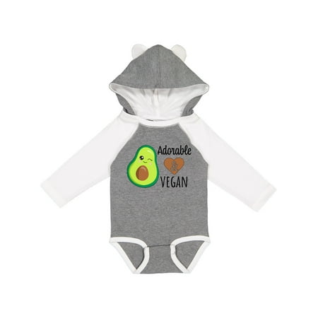 

Inktastic Adorable and Vegan Cute Avocado Gift Baby Boy or Baby Girl Long Sleeve Bodysuit