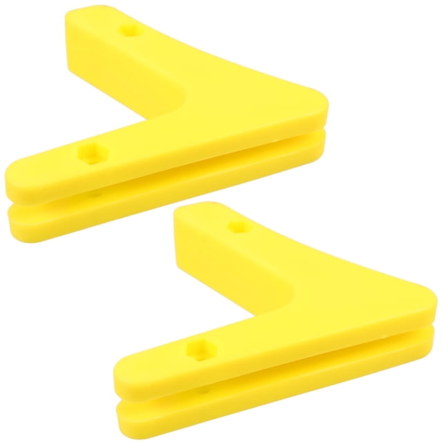 OULII 2Pcs Barbell Storage Rack Wall Mounted Holder Yellow Suitable for Home Gym Barbell Organizing